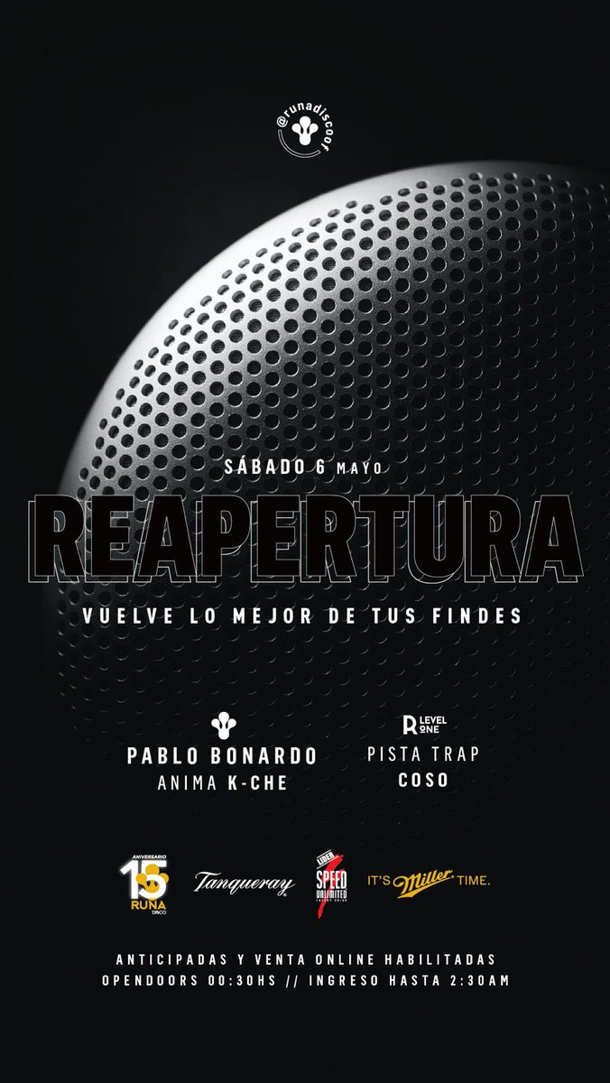 RunaDisco's tweet photo. SALE ESE SORTEO DE REAPERTURA!!!!! ❤️🥰❤️🥰❤️🥰

ANOTATE Y PARTICIPA POR ESAS ENTRADAS 🤩🤩

👉 RT A LA PUBLICACIÓN 
👉 ETIQUETA A TU AMIG@ 
👉 SEGUIRNOS ( importante )

VUELVEN LAS NOCHES MAS LINDAS ❤️❤️❤️ https://t.co/aa9QwXyKCF