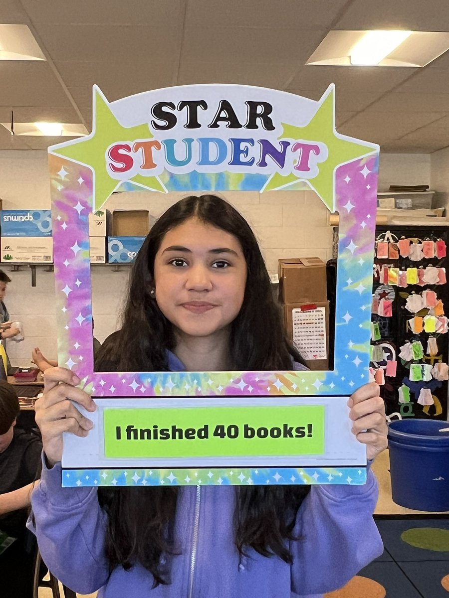 Daniel, Aylani, Savina, and Victoria all finished our 40 book challenge!!  Way to go!  #glenoaksschool