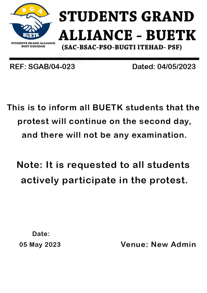 StudentsAction2's tweet photo. #StopHarrasingBUETKStudents
#SolveBUETKAdminstrationIssues https://t.co/XjwxNHXYle