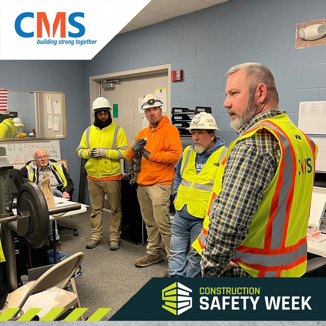 CMS_Corp's tweet image. At today’s #ConstructionSafetyWeek #ToolboxTalk, the team at Rickenbacker Air National Guard Base discussed the importance of using personal Fall Arrest Systems.  Thanks for staying safety-focused, CMS! #Safety #safetyatwork