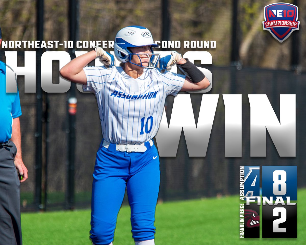 Softball EXPLODED for six runs in the top of the fifth, as the Greyhounds upset No. 3 Franklin Pierce 8-2 in the NE10 Second Round 

#LetsGoHounds #HoundNation #NE10EMBRACE #d2softball #d2sb the