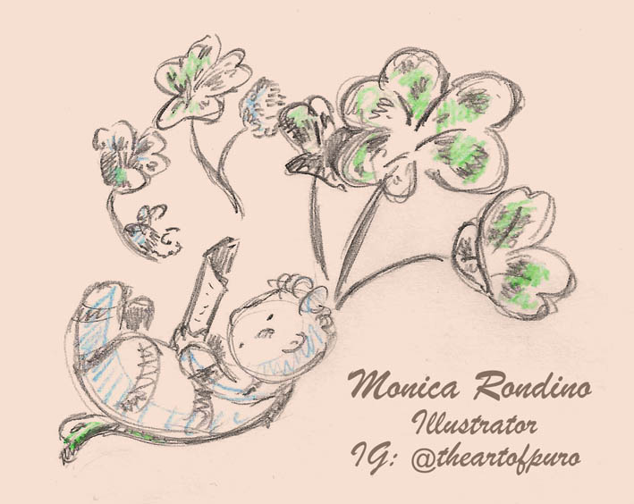 Theartofpuro's tweet photo. Happy #kidlitartpostcard day with this little one
Day 4 : Clover for #DrawingBabiesWeek artchallange by
@faithpray7
#kidlitart #kidlit #ChildrensBooks https://t.co/lsQr8OUcPf