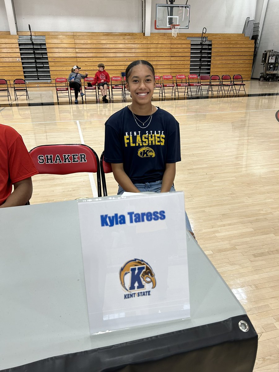 agoody66's tweet photo. Shaker Heights Lady Raider Kyla Taress commits to Kent State University Track and Field! We are very proud of you. The sky is the limit literally 💕@agoody66 @shakerschools @raidersofshaker https://t.co/79dIAyu4Gr