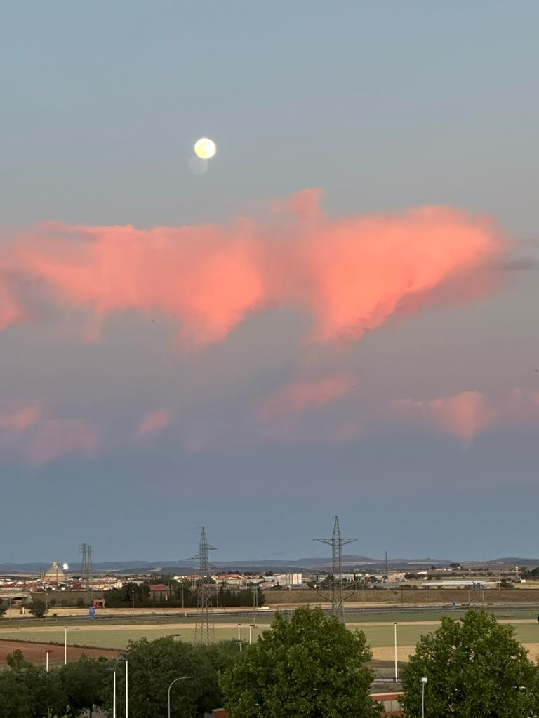 PepaCampillos's tweet photo. Hay días intensos en el que no llegas a todo. Aunque lo intentes. Al llegar a casa, una amiga #InoCrespo te manda esta foto y te relaja viendo su belleza 😍 #Culipardia
@meteocr https://t.co/1Z46cDQmnC