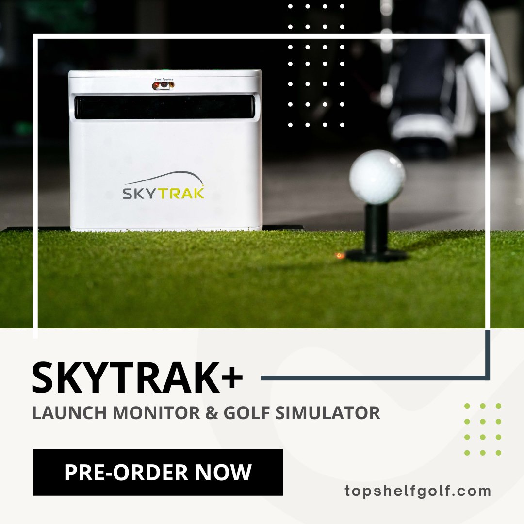 TopShelfGolf's tweet photo. SkyTrak+ Pre-Order is Live NOW!

Tour level accuracy, improved photometric camera system, the addition of a dual doppler radar, club stats (Club Head Speed, Smash Factor, Club Path, and Face Angle),  faster Shot-to-Show, and more….

https://t.co/cNYzSYhrpC 

#topshelfgolf https://t.co/DpfgothFpK