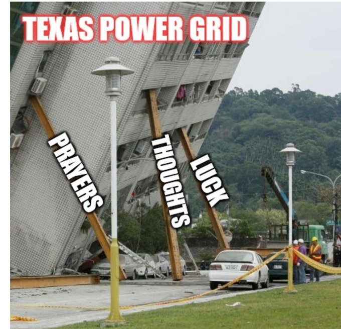 EvilMopacATX's tweet photo. When the Texas government puts 10,000 times more energy into criminalizing drag shows and putting up the Ten Commandments in schools than fixing a dangerous, antiquated power grid https://t.co/AMH9Hwlw2N