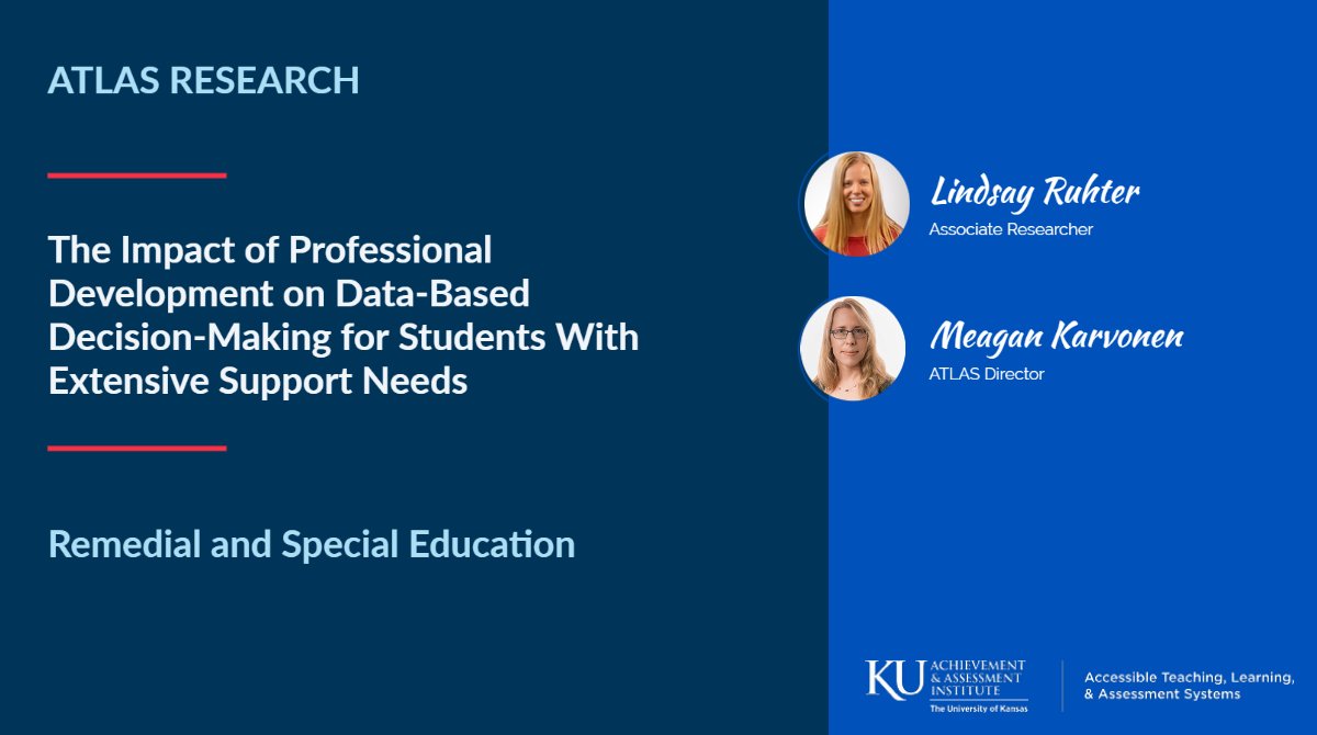 atlas4learning's tweet photo. Data-based decision-making can improve student outcomes. How are #SpecialEducation teachers trained to use data to inform instruction for students with extensive support needs? Meagan Karvonen &amp; Lindsay Ruhter provide a systematic review of the literature. https://t.co/zuxQ7FNjrN https://t.co/xs95HVRyJI