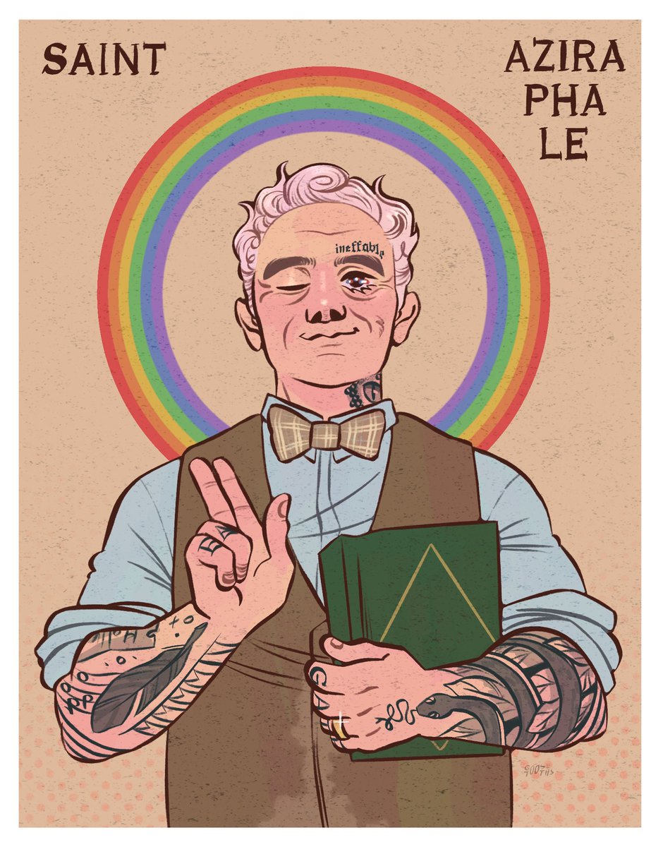 goosetooths's tweet photo. patron saint of bowties, books, and overall gay bastardry #GoodOmens https://t.co/xAm5OorXj0
