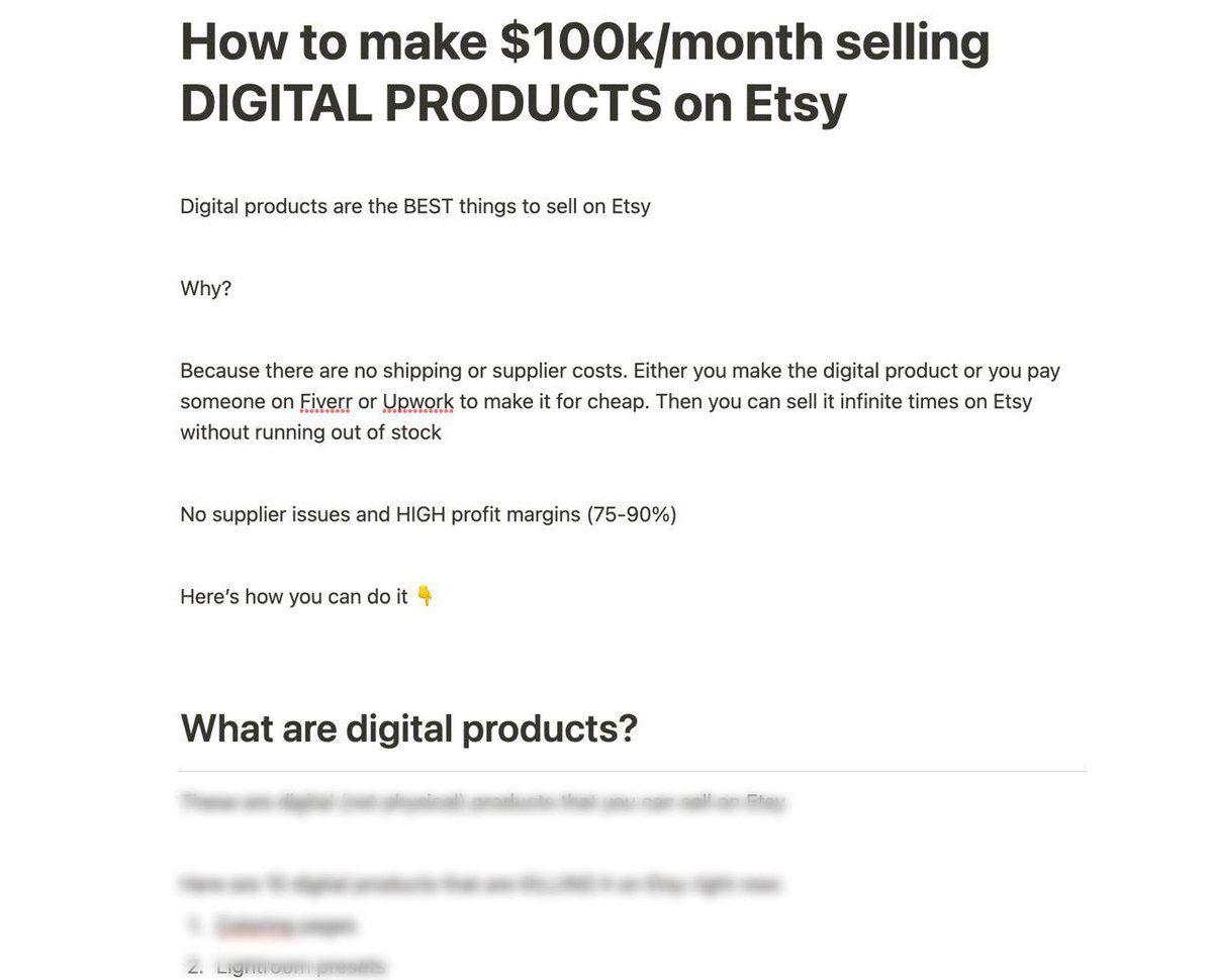 Digital products are the BEST thing to sell on Etsy

No shipping costs, no supplier issues are 80-90% profit margins

I wrote a full guide on building a 6/7 figure digital product brand on Etsy

Like, Retweet + Comment 'Etsy' and I'll DM it to you for FREE

(must be following)