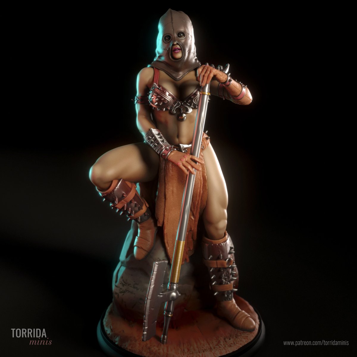 MinisTorrida's tweet photo. May 2023 release for my Patreon: Amyra, the executioner. She's ready for 3D printing and comes in different versions versions.
https://t.co/1YSCXcmaAq 

#torrida #3dprinting #miniaturepainting #zbrush #executioner #medievalwoman https://t.co/UdWXtfu1hQ