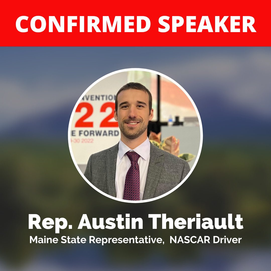 Maine College Republicans (@mainecr) on Twitter photo Introducing our next confirmed speaker for the State Convention: NASCAR driver and 2017 ARCA Menards Series champion, State Rep. <a href="/AustinTheriault/">Austin Theriault</a>!
Join us on May 13 → mainecrs.com/Convention Introducing our next confirmed speaker for the State Convention: NASCAR driver and 2017 ARCA Menards Series champion, State Rep. <a href="/AustinTheriault/">Austin Theriault</a>!
Join us on May 13 → mainecrs.com/Convention