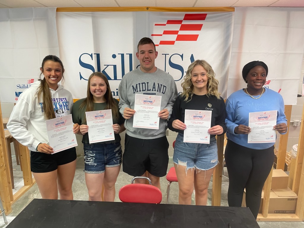 Congratulations to the Senior Class SKILLS USA members who participated in SKILLS USA signing day &amp; will be pursuing higher education degrees after graduating from BHS!