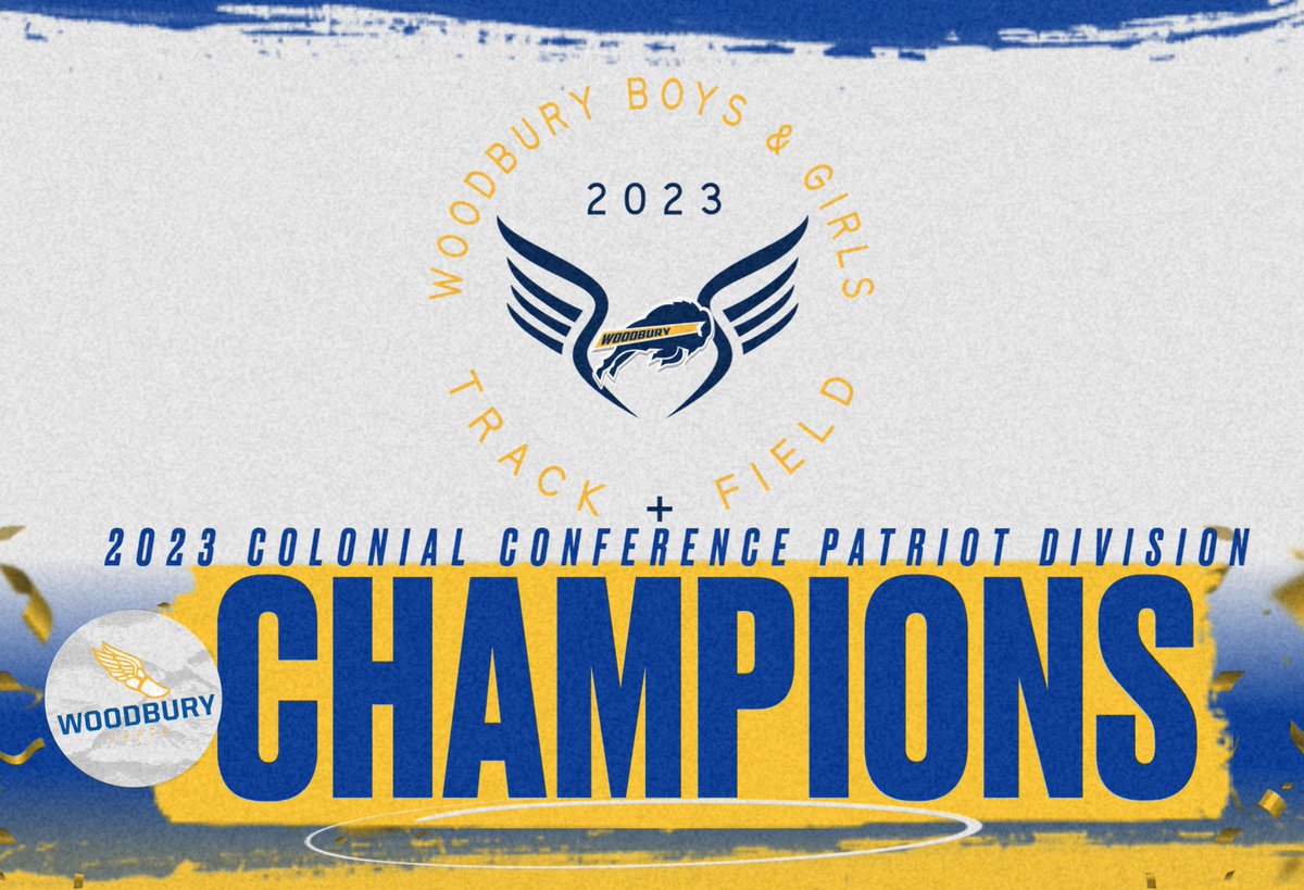 Congratulations to the Boys and Girls Track Teams on winning the Colonial Conference Patriot Division. This is the first time since 2011 that Woodbury has won the conference in the same year. Congratulations to the athletes and coaches!!! Best of luck with the post season!