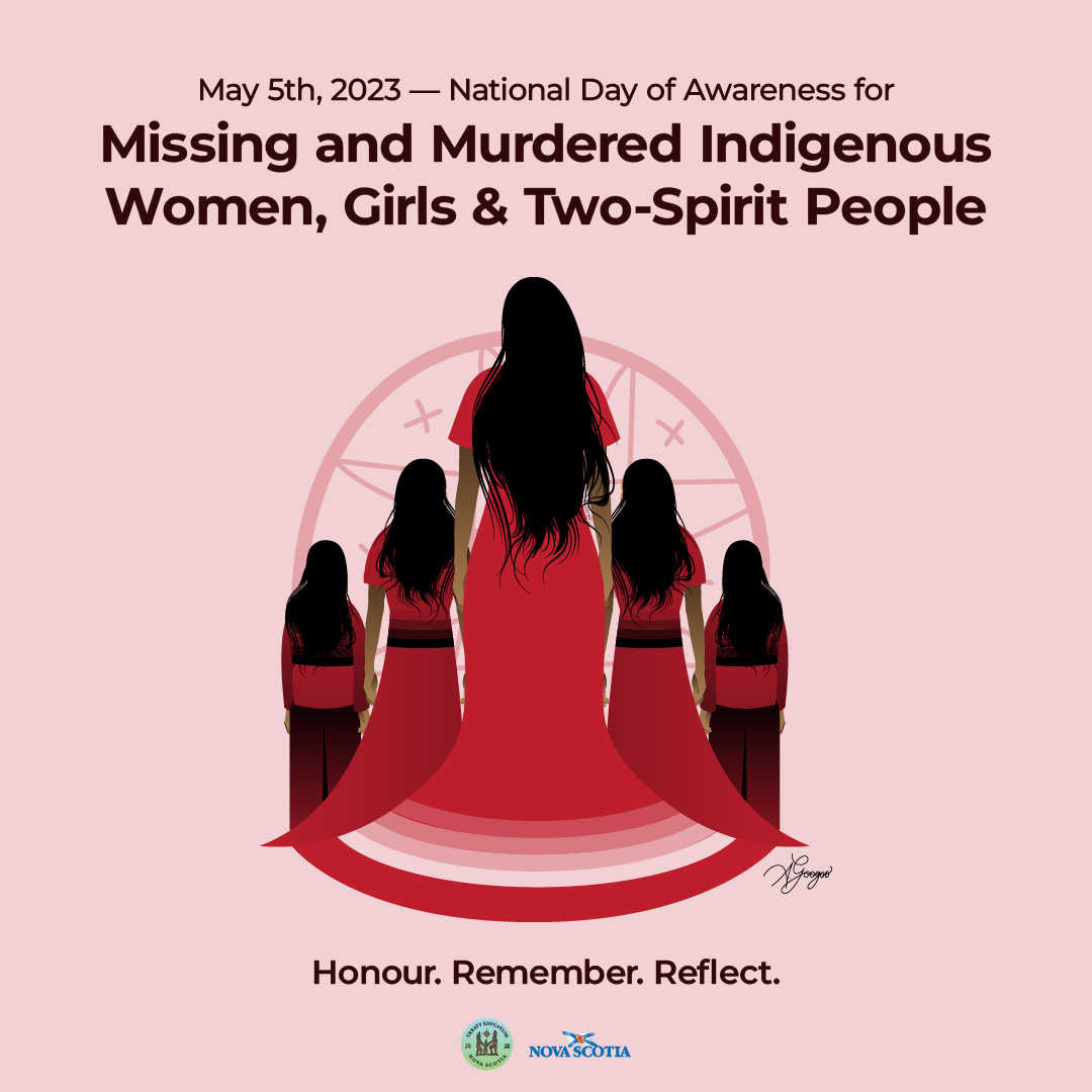 nsgov's tweet photo. Today is the National Day of Awareness of Missing and Murdered Indigenous Women, Girls, and Two-spirited People.

Na'kwek Ukjit Kejitmk Keska'tijik aqq Ne'po'jik Lnu'skwe'jk aqq lnu'skwe'ji'jk aqq tapui-kjijaqmijmultijik wksjwijinu'k. https://t.co/S1HwdkIuy9