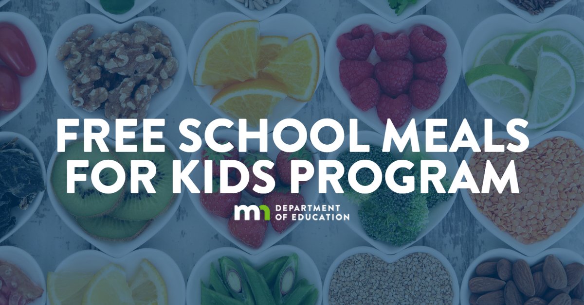 Schools will need to operate both the National School Lunch Program and the School Breakfast Program in order to participate in the Free School Meals for Kids Program when it starts July 1. Learn more about the Free School Meals for Kids Program at education.mn.gov/MDE/dse/FNS/SN…