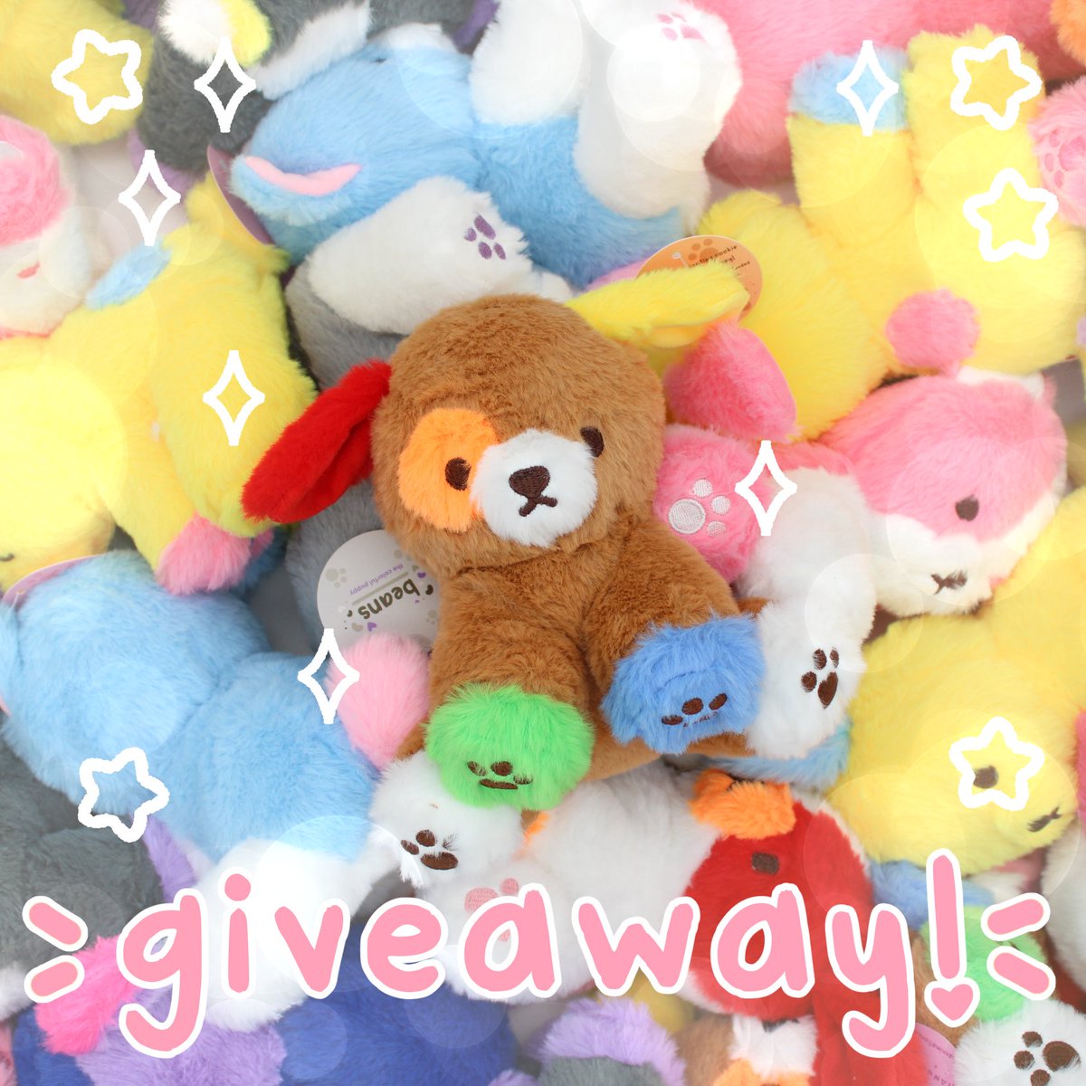 10K (....  14K !!???!!!) GIVEAWAY 3/3 !! 

this will be for your choice of one of the v1 colorful puppy plushies!  to enter, be sure you are following me and retweet this tweet! I will pick a winner on May 11th :D for fun, let me know which puppy you'd pick in the replies! :3