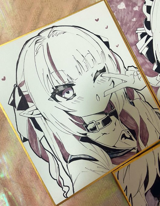 色紙5枚しか描けなかった ルザキン(サーニャ)とふわしろあります!
