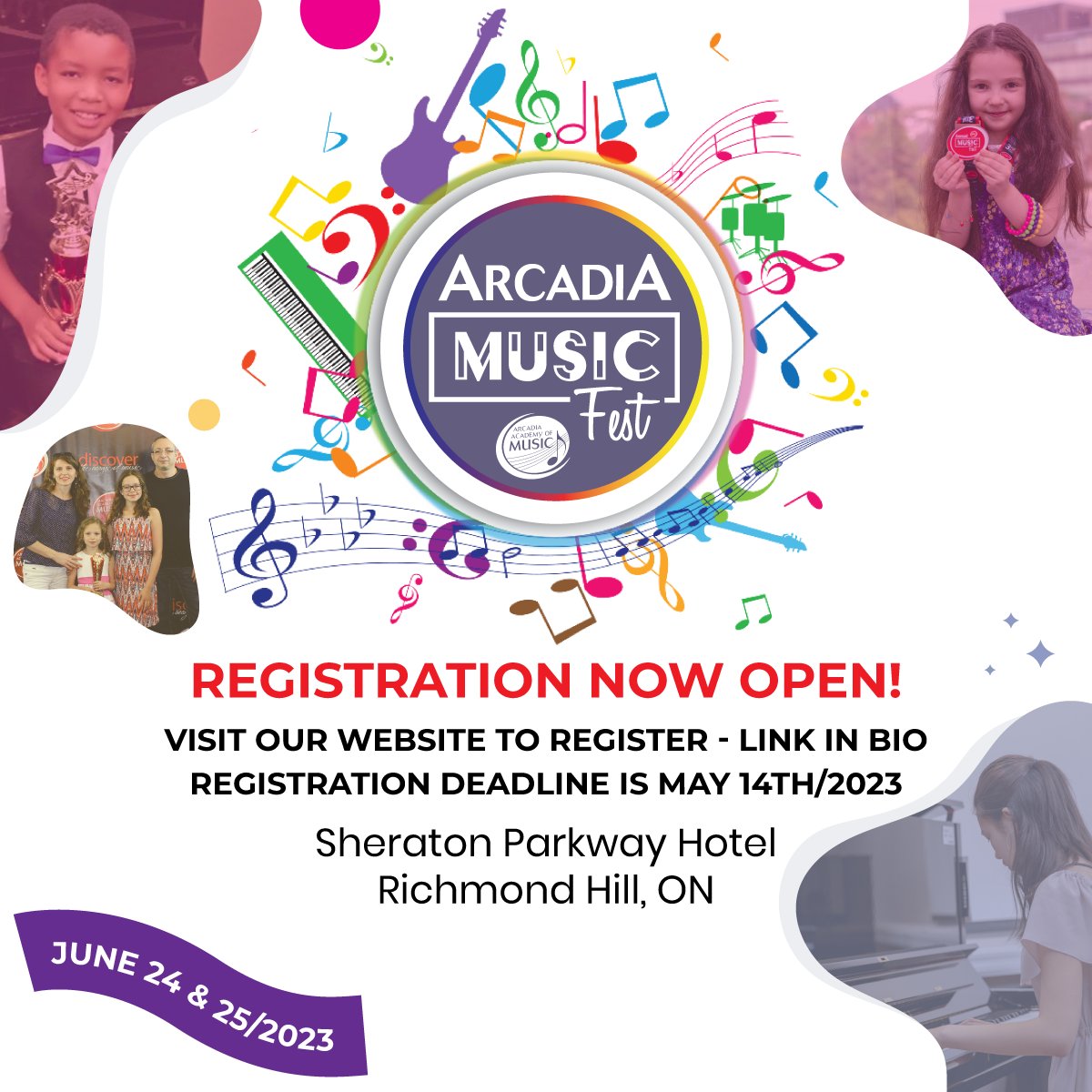 Don't forget that registration is open for 2023 Arcadia Musicfest! Register today! #arcadiamusicfest #arcadiaacademyofmusic #musiclessons #musicforkids #arcadiamusic