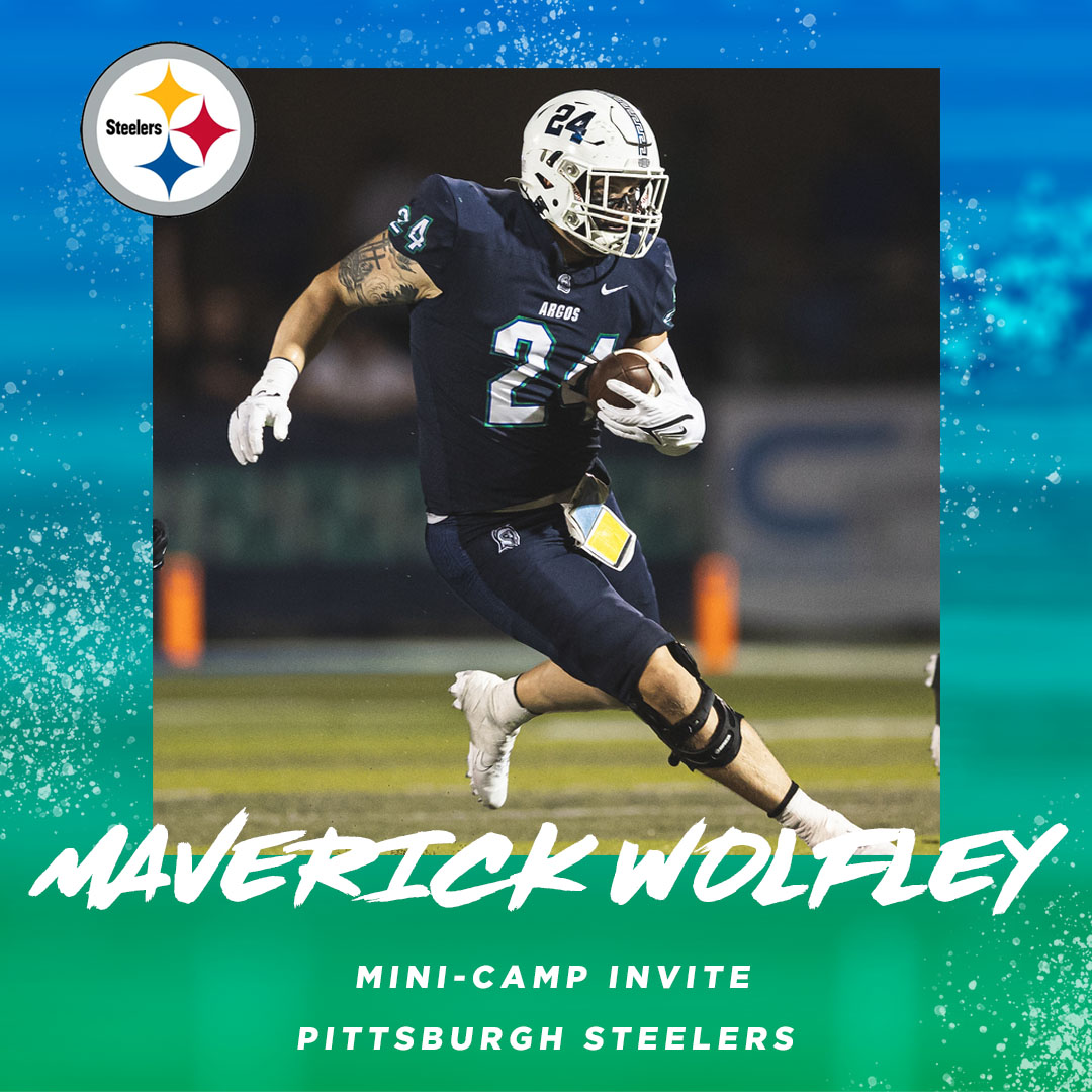 Congratulations to former Argonaut, Maverick Wolfley, who has earned an invitation to rookie mini-camp with the <a href="/steelers/">Pittsburgh Steelers</a> 

#GoArgos