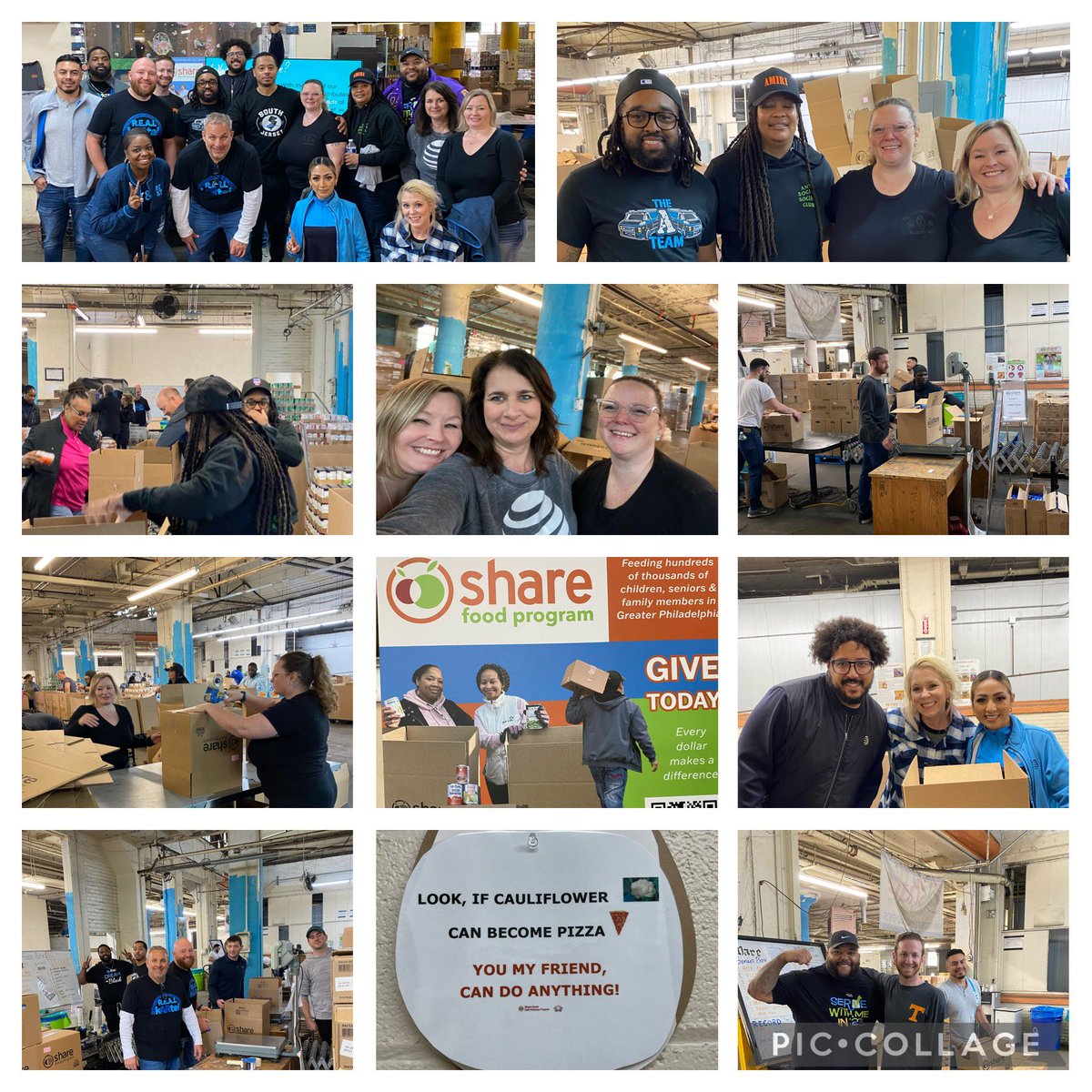 We had the pleasure to spend a few hours this morning giving our time packing food boxes at Share Food Program in Philly. We packed over 900 boxes that will go out to those in need in the Philadelphia area. Thank You @TeamSWAGOHPA and @TheREALkARtel3 💪💙