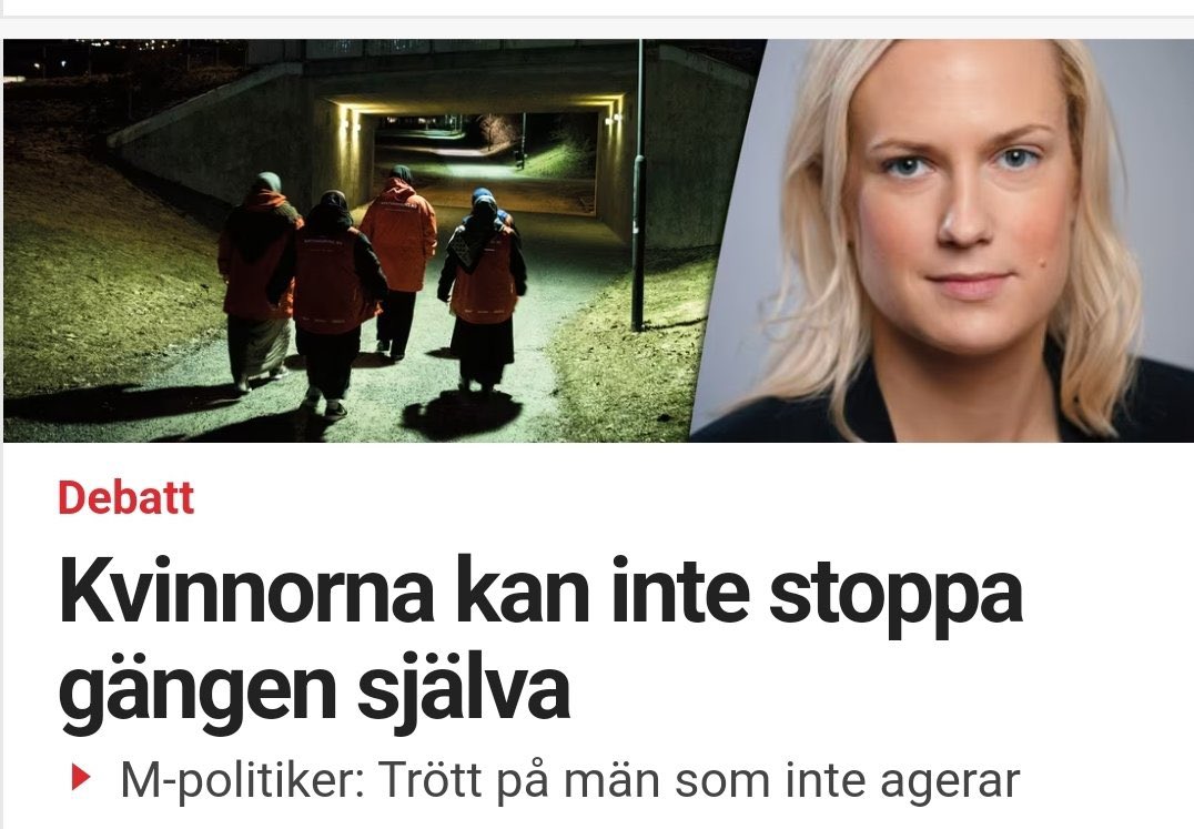 Gäng är ett mansproblem - som framförallt kvinnor jobbar med att förhindra.

aftonbladet.se/debatt/a/9zG28…