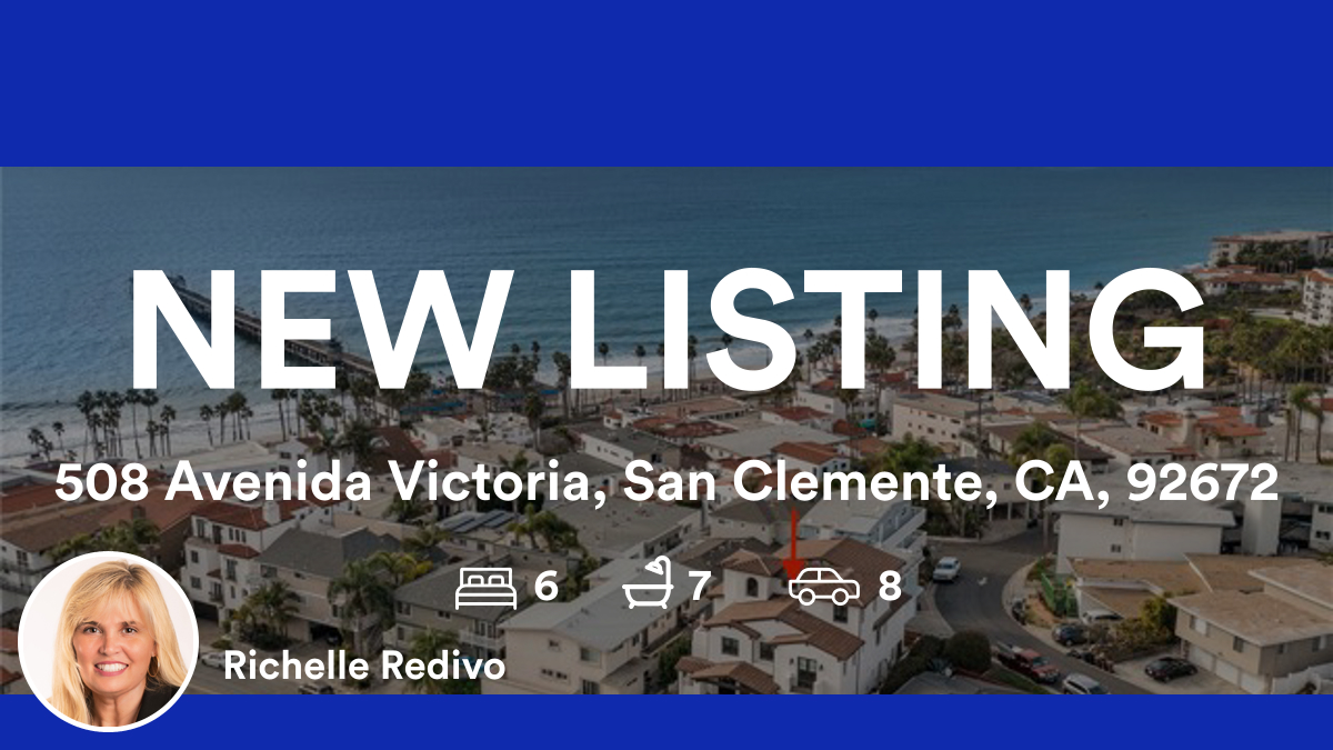 seasideshelley's tweet photo. 🛌 6 🛀 7 🚘 8
📍 508 Avenida Victoria, San Clemente, CA, 92672

My latest listing on RateMyAgent.

https://t.co/0sIXYlInvN

...
#ratemyagent #realestate https://t.co/GUUyLnhXFZ