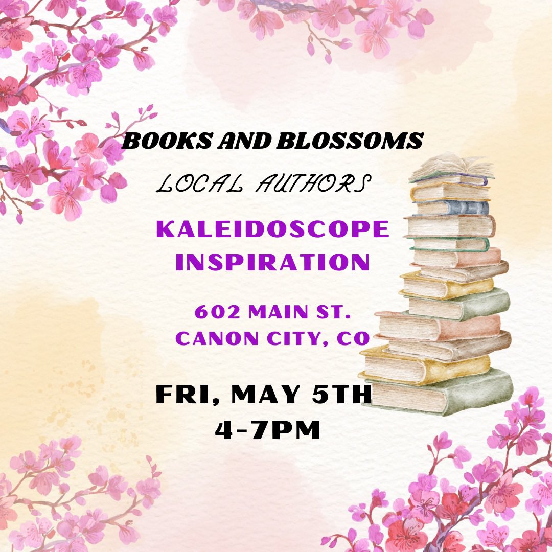 AMLaddAuthor's tweet photo. Are you coming to Blossom Festival? Stop by Kaleidoscope Inspiration at 602 Main St Canon City, CO on Fri May 5th 4-7pm. Explore this treasure trove Boutique and support local authors and businesses. Can’t wait to see you there. #canoncitycolorado #blossomfestival #canoncityevent https://t.co/FPdBZWBAlv