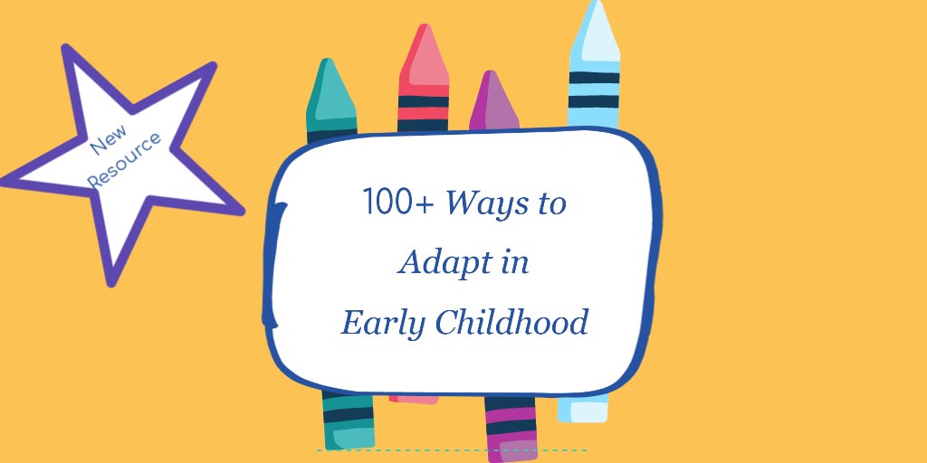 SAVConference's tweet photo. Calling all early care and education professionals! Early CHOICES has a resource created just for you. Organized by learning centers, this tool has tons of ideas to help adapt for all learners. #illinoisincludes #inclusion #disability #sharingavision https://t.co/MtoxBsHULV https://t.co/1zrAxSR5TQ