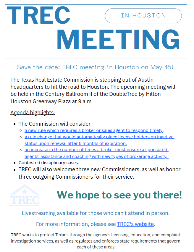 Texas Real Estate Commission tweet media