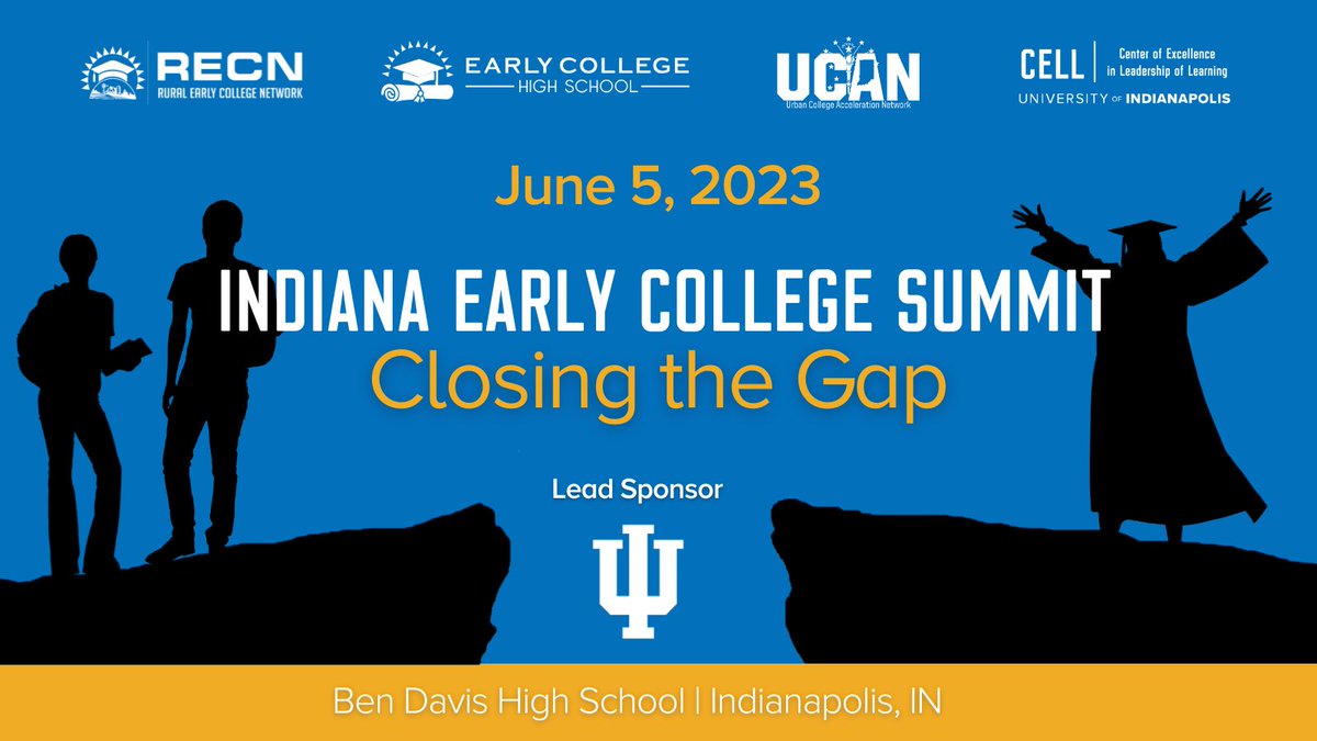 📣Teacher Resource Alert! 
Join our partners at @CELLuindy for the #INEarlyCollegeSummit on June 5! Attendees will come away with strategies for closing opportunity gaps and improving #postsecondary achievement for Indiana students. 
#EarlyCollege #TeacherResource #TeachIndyNow