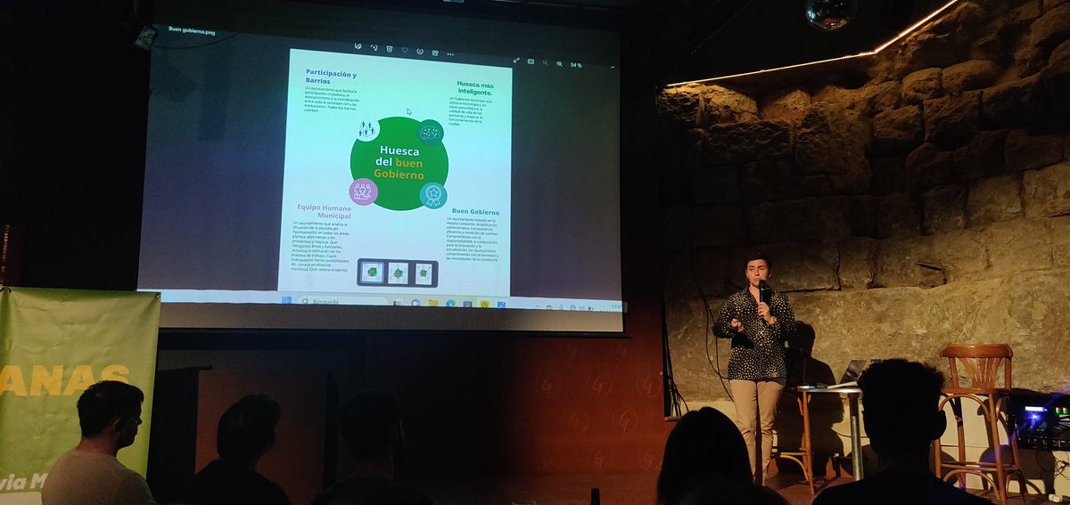 EquoAragon's tweet photo. Presentación del programa municipal para #Huesca con nuestra candidata @smelladocruz Las propuestas de Verdes @Equo en https://t.co/TybWlm4w3t. Somos @europeangreens https://t.co/kvHLdNMOim