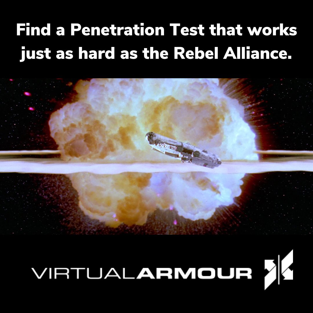 virtualarmour's tweet photo. May the 4th be with You. 

#cybersecuritytips #cybersecuritytraining #PenetrationTesting https://t.co/Km5SnPjIcg