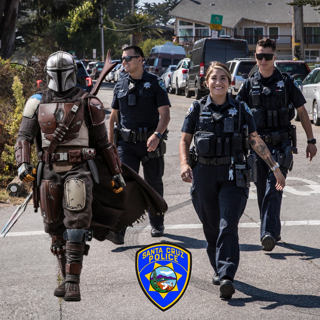 This is the way. Mando Teams Up with Santa Cruz PD Happy #StarWarsDay! #MayThe4thBeWithYou! ✨

#ThisCouldBeYou #YoungJedi 
#SantaCruzPolice is Hiring Trainees santacruzpd.com/3LRQInT