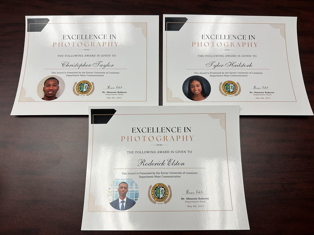 Make sure y’all come pick up your awards! 

Congratulations Tyler Hailstork, Christopher Taylor, and Roderick Elston on your excellence in photography.