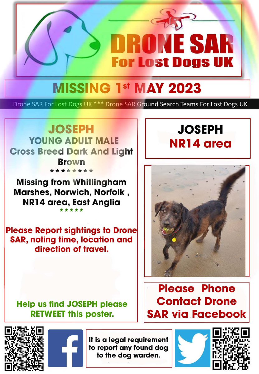 sar_dogs's tweet photo. #RIPJOSEPH Sadly JOSEPH didn't make it back home, our hearts and thoughts go out to his family at this sad time 😢🌈 #RIP #RainbowBridge #DroneSAR https://t.co/CVykFvzvdP