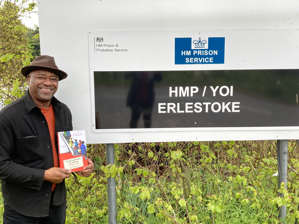 manwithbooks's tweet photo. A delight to finish this first week of #PennedUp @HMPErlestoke with Tony Fairweather talking about his novel of that first 1948 Windrush voyage. Lots of history and myths explored and debated. @hoperoadpublish https://t.co/2tuOecB3i6