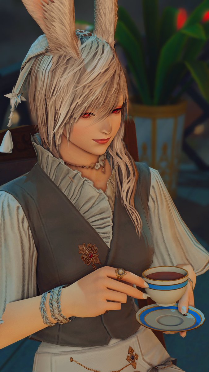 LucHemlock's tweet photo. Good morning~ ☕️🤍🐰 #GPOSERS #ReShade #FFXIV #ffxivsnaps #XIV_PICTCLIP #ElementalDC #Viera https://t.co/6TE0Znezna