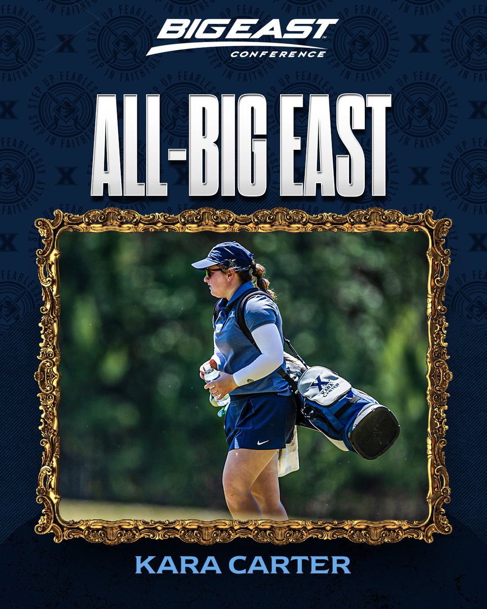 XavierWGOLF's tweet photo. ICYMI | We had three golfers earn All-BIG EAST honors on Thursday! 👏

🔹 Kara Carter
🔹 Emma McMyler
🔹 Madison Reemsnyder 

➡️ https://t.co/SFc94SNznP

#LetsGoX https://t.co/5BvMHIacoC
