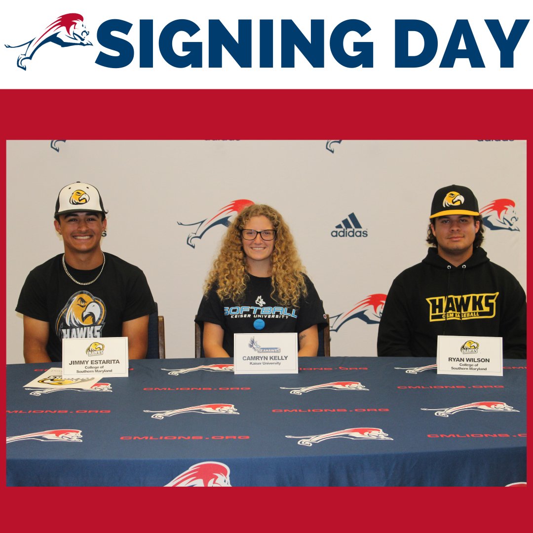CMLions_Sports's tweet photo. Congratulations to our student-athletes who signed their National Letters of Intent today, May 4. Your #LionPride wishes you and your classmates who signed earlier this year great success on and off the field. We can’t wait to see what you do next. Go Lions! #cmlions https://t.co/58AuD7DkNl
