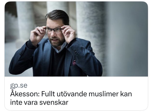 Försök ersätta ordet ”muslimer” med ”judar” här. Hur tycker du det känns? Mycket i detta land går i auktoritär riktning just nu. Gråt inte - organisera er och gör motstånd!
