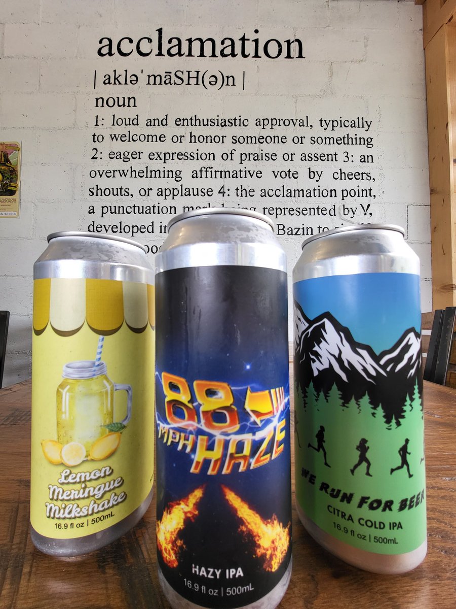 GREAT SCOTT ‼️
We've added new taps and we have new releases to match.
We Run For Beer Cold IPA
88 MPH Haze IPA
Lemon Meringue Milkshake Ale
Hard Ginger Beer 
Hard Lemon Iced Tea
Plus favorites:
Hoppy Little Beer IPA
Grainbow Brite Helles Lager
Wildwood Ave Wit
Pooka Irish Stout