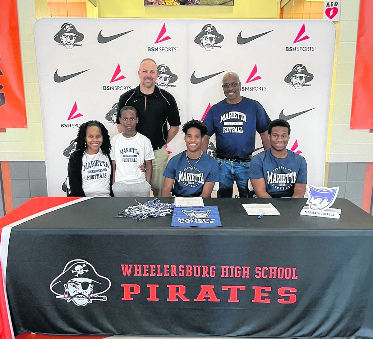 Congratulations to <a href="/EricLattimore6/">Eric Lattimore</a> &amp; <a href="/Dlattimore23/">Derrick_lattimore</a> of <a href="/BurgFball/">Wheelersburg Football</a> who officially announced on Thursday their intentions to play college football for <a href="/Marietta_FB/">Marietta College Football</a> &amp; head coach <a href="/CoachWaddle/">Andy Waddle</a> <a href="/MariettaCollege/">Marietta College</a> <a href="/MariettaPioneer/">Marietta College Athletics</a> <a href="/BurgBlock/">The Block</a> <a href="/JHOLLA23/">Jordan Holland</a> <a href="/WTAPSports/">WTAP Sports</a> <a href="/coachRFW/">Rob Woodward</a> <a href="/Williams69Mark/">Mark Williams</a>