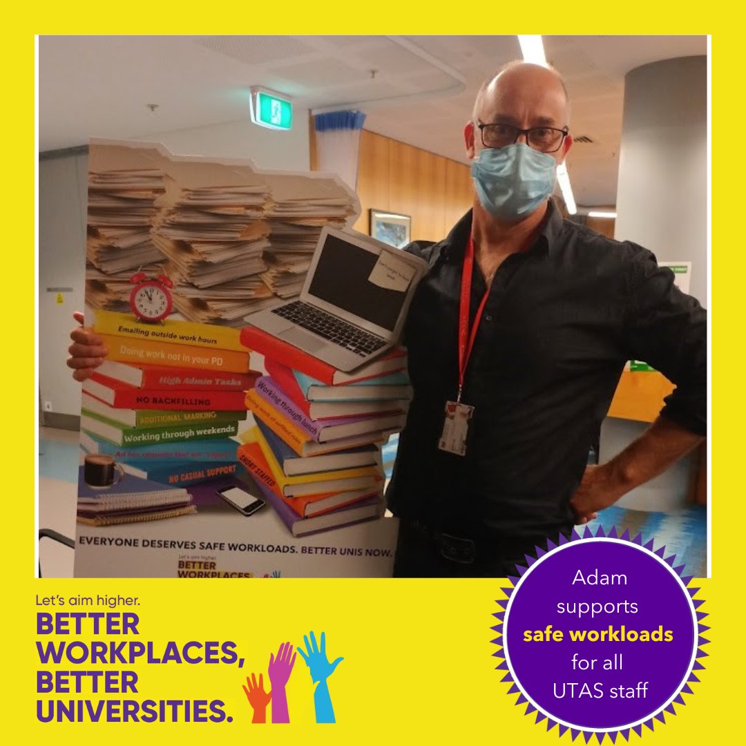 nteu_tas's tweet photo. Adam, Emerald, Vishnu & Yuthena deserve manageable workloads. Stand with them by joining the NTEU and saying enough to excess overwork. #BetterUnisNWA #BetterUTAS #SafeWork #politas @NTEUnion https://t.co/VYVww14kK3
