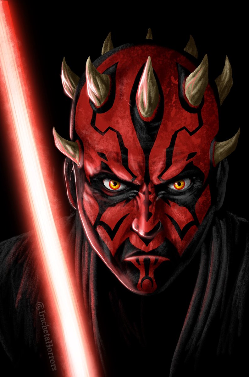 HorrorsIracheta's tweet photo. A quick illustration of Darth Maul to celebrate the #StarWarsDay 💀

#May4thBeWithYou #May4th #DarthMaul #digitalart #illustlation https://t.co/KtCWng5DuB