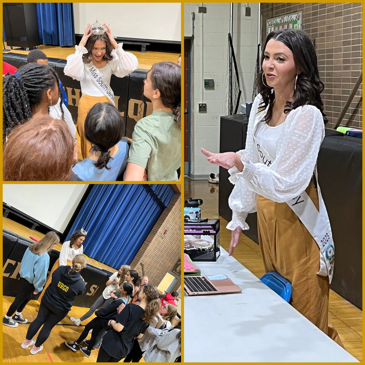 miss_p_sullivan's tweet photo. So pleased and proud to welcome Miss South Jersey, Abby Dell’Aglio, to Wanaque School to speak to our Peer Leaders about #theopendoorproject. Thanks for inspiring our students! #wanaque #MentalHealthAwareness https://t.co/OEET5puRZc