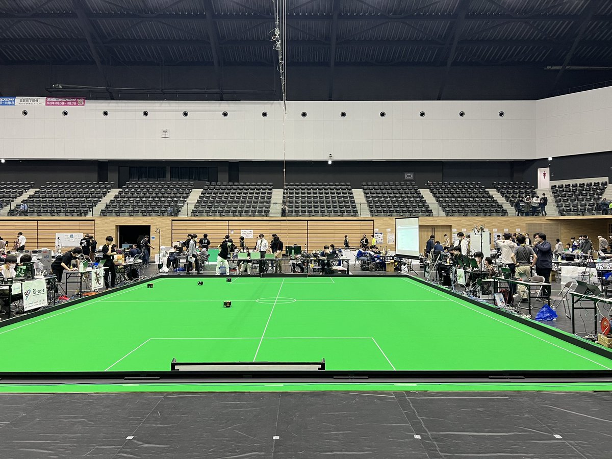inputssl's tweet image. 本日から滋賀ダイハツアリーナにてロボカップジャパンオープン2023が開催されます！
#INPUT_ssl #RoboCup