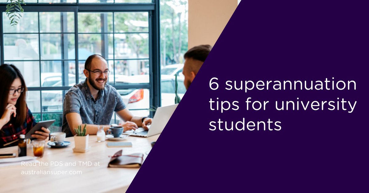 Being at uni means juggling a busy schedule of education and paid work, and you may even have a few different jobs that contribute to your super. Here are 6 tips to help you keep track of your super: ausup.me/44el7E6 Read the PDS and TMD at ausup.me/3nkOi80