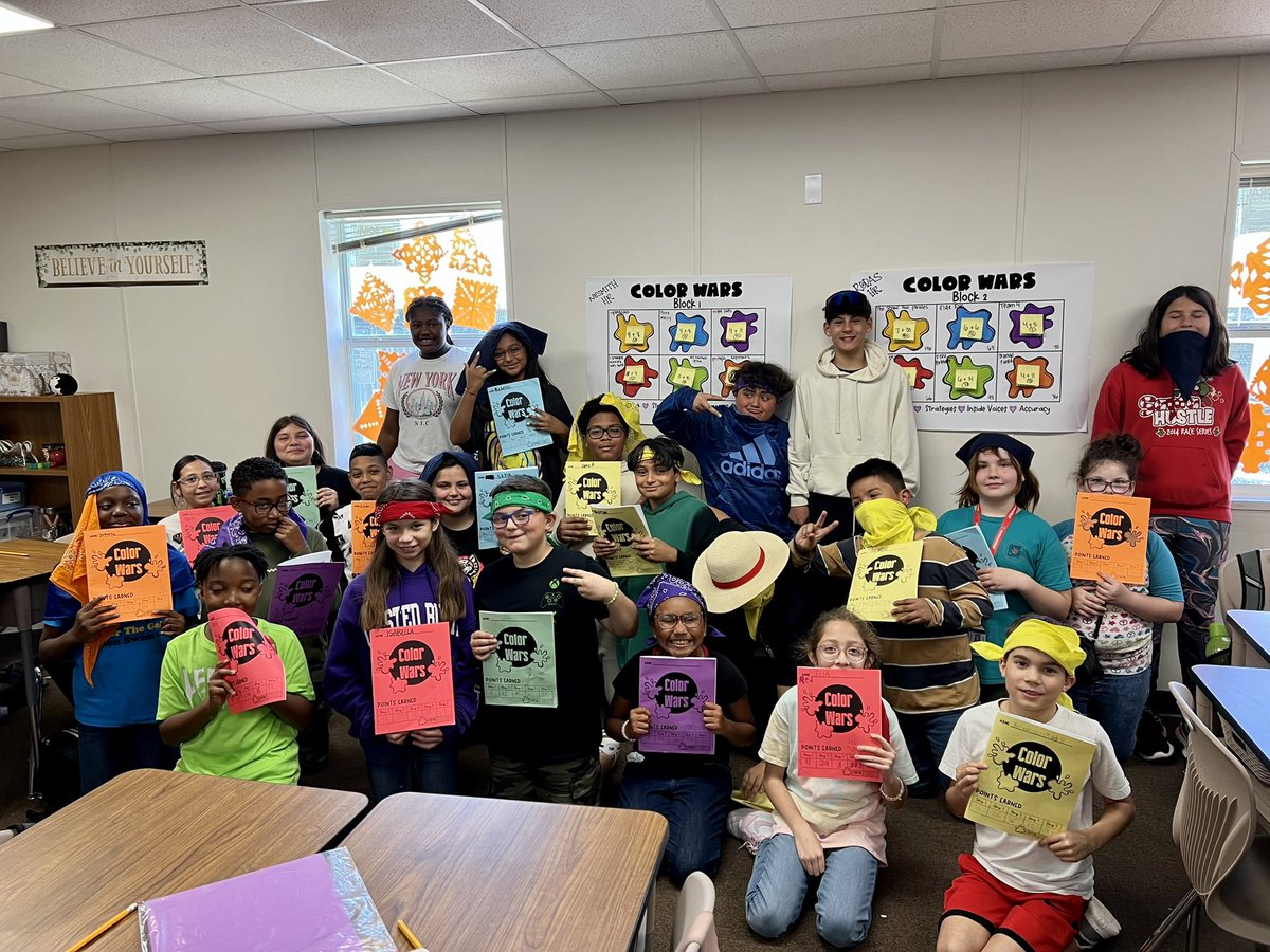 J_RodasKTX's tweet photo. Extremely proud of these super STAARS! They worked very hard this week and became so involved with their color teams. Way to go yellow team with the lead! 🤩 @KISDMcElwain @katyisd https://t.co/NUikunlXMI