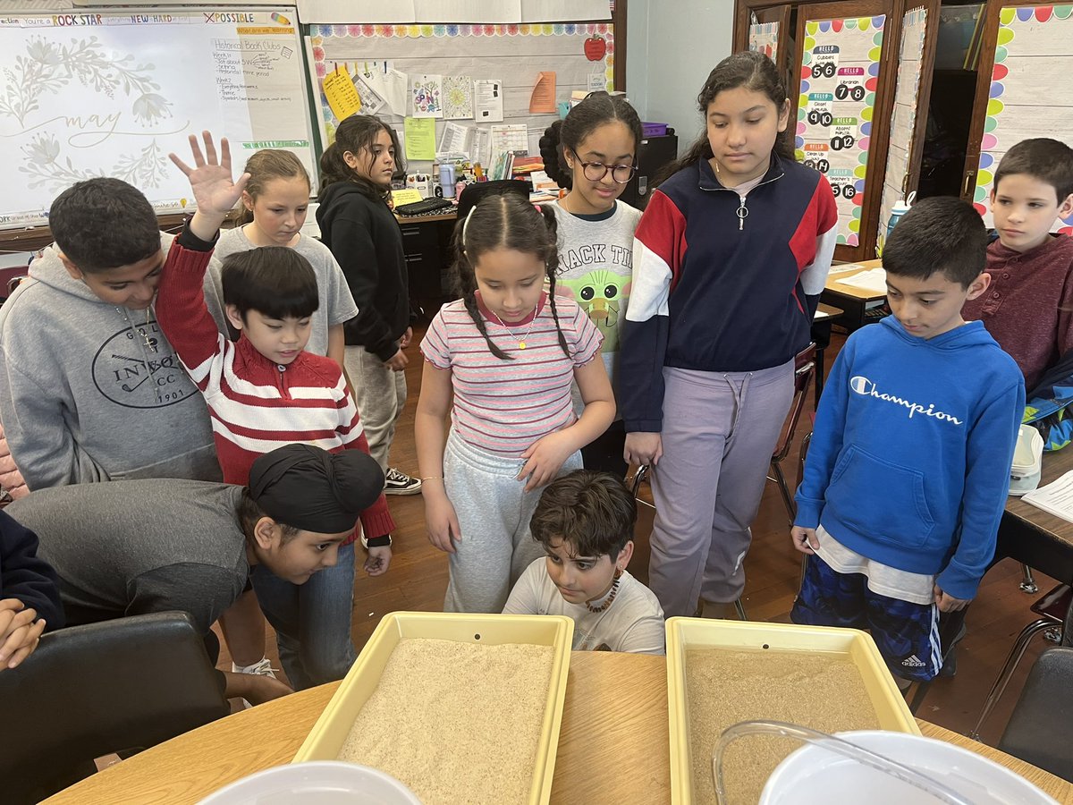Geologists at work! Students studying our erosion model to figure out why some canyons are deeper than others! <a href="/WhufsdRams/">Ram Pride</a> <a href="/WHGWashington/">WHGW</a>