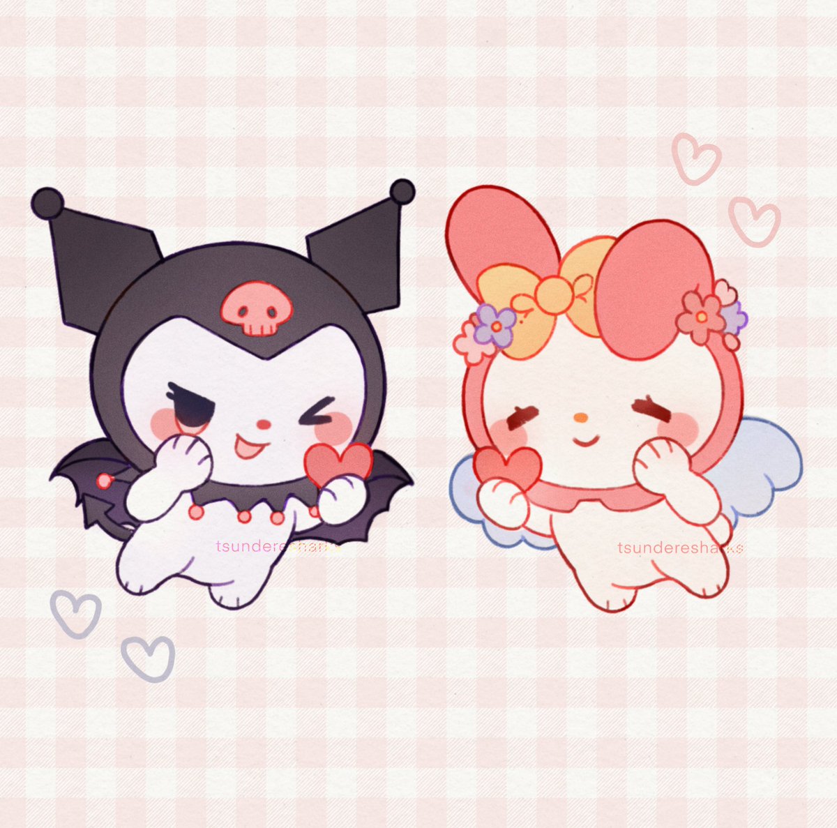 tsundsharks's tweet image. 🖤💗

#kuromi #mymelody